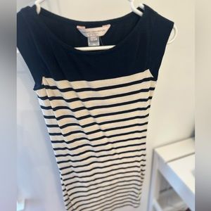 French connection classic navy and white stripped dress size 0